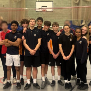Year 9-11 mixed volleyball group photo with Longhill High School and Buckwood International School Ssudents