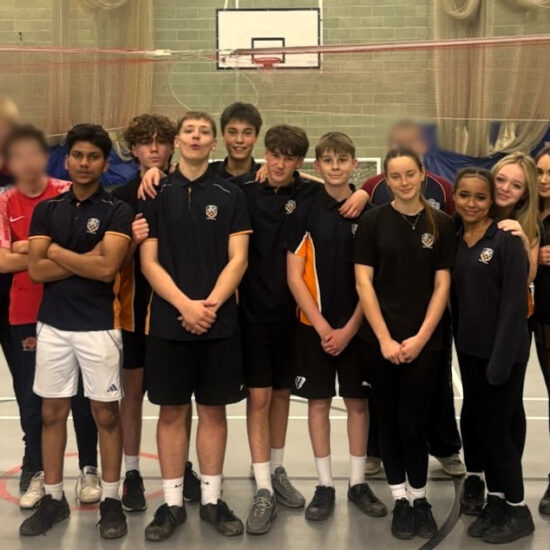 Year 9-11 mixed volleyball group photo with Longhill High School and Buckwood International School Ssudents