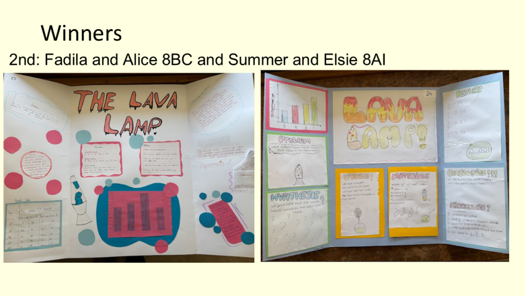 2nd: Fadila and Alice 8BC and Summer and Elsie 8AI