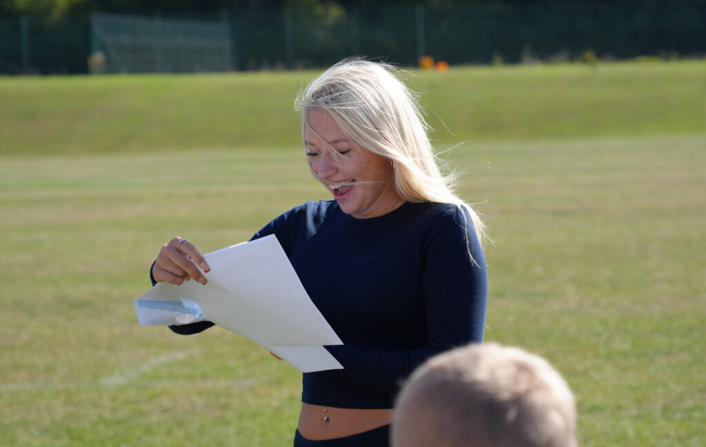 Student pleased with their results