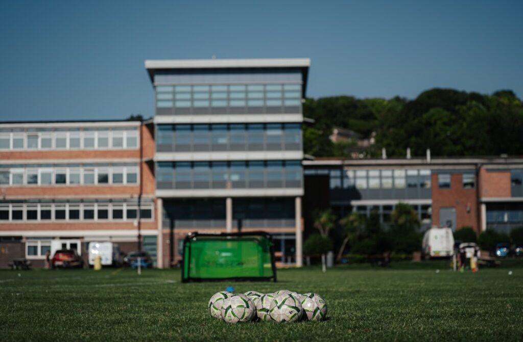 Image of footballs during the training session.