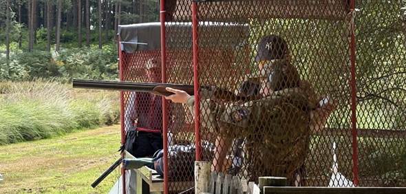 Longhill CCF Cadet shooting rifle