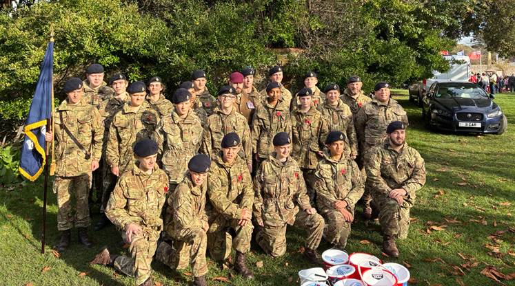 CCF Staff and Students posing for a photo in their uniform at the Rottingdean Memorial Garden
