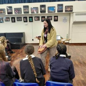 Professional talking to students about their career at Careers Week 2026