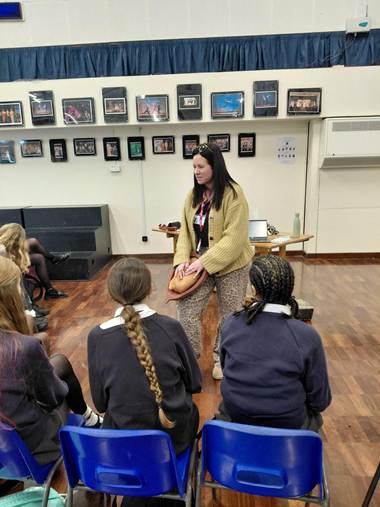Professional talking to students about their career at Careers Week 2026