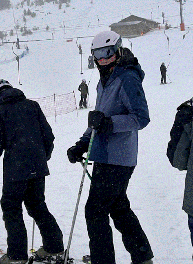 Student looking to the camera