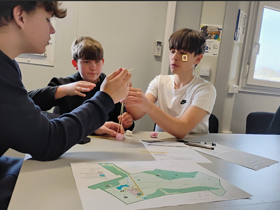 Students designing outdoor spaces