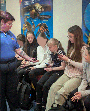Students offered insect to interact with