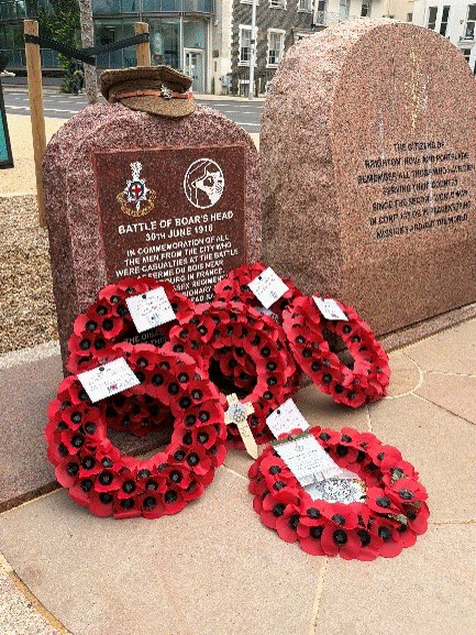 Wreaths laid at the memorial